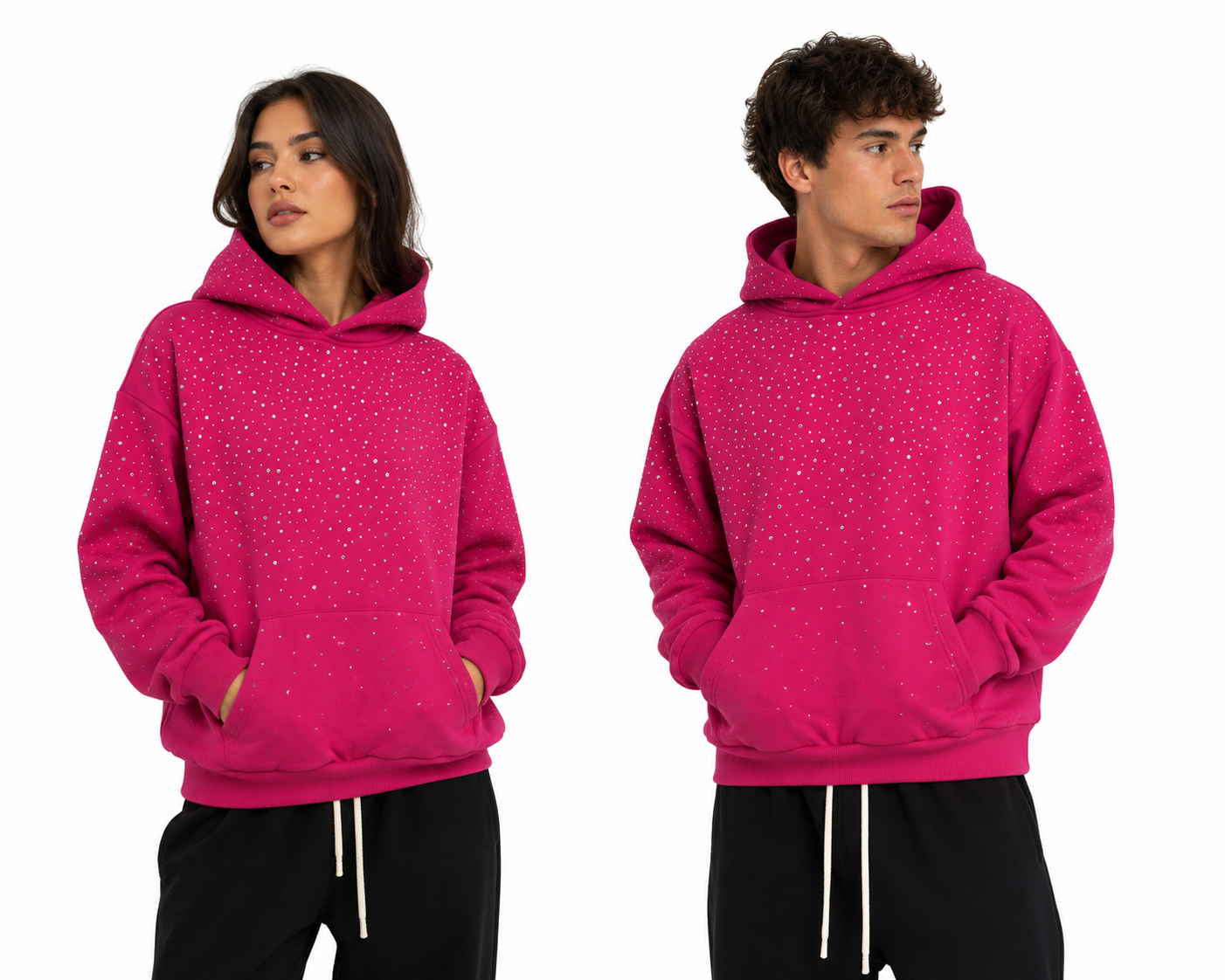 Sawabillio Premium Rhinestone Hoodie